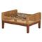 Peninsula Coastal Beach Brown Woven Wicker Outdoor Ottoman