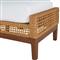 Peninsula Coastal Beach Brown Woven Wicker Outdoor Ottoman