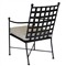 Aurore French Beige Cushion Metal Outdoor Dining Arm Chair