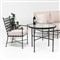 Aurore French Beige Cushion Metal Outdoor Dining Arm Chair