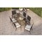Aurore French Beige Cushion Metal Outdoor Dining Arm Chair