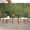 Aurore French Beige Cushion Metal Outdoor Dining Arm Chair