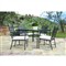 Aurore French Country Glass Top Metal Square Outdoor Dining Table - 44&quot;W