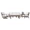 Ezra Modern Taupe Grey Aluminum Rectangular Outdoor Coffee Table