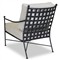 Aurore French Beige Cushion Metal Outdoor Club Arm Chair