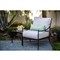 Aurore French Beige Cushion Metal Outdoor Club Arm Chair