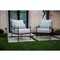 Aurore French Beige Cushion Metal Outdoor Club Arm Chair