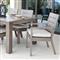 Ezra Modern Taupe Grey Aluminum Rectangular Outdoor Dining Table - 90&quot;W