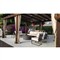 Aurore French Beige Cushion Metal Outdoor Loveseat