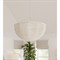 Palecek Quinn Coastal Beach White Wood Coco Beaded Inverted Dome Chandelier