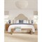 Palecek Quinn Coastal Beach White Wood Coco Beaded Inverted Dome Chandelier