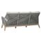 Lorry Coastal Beach Platinum Grey Woven Rope Teak Wood Outdoor Sofa - 79&quot;W