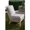 Theodore Coastal Beach Grey Woven Cushion Solid Teak Outdoor Occasional Chair