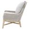 Theodore Coastal Beach Grey Woven Cushion Solid Teak Outdoor Occasional Chair