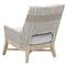 Theodore Coastal Beach Grey Woven Cushion Solid Teak Outdoor Occasional Chair