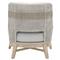 Theodore Coastal Beach Grey Woven Cushion Solid Teak Outdoor Occasional Chair