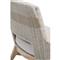 Theodore Coastal Beach Grey Woven Cushion Solid Teak Outdoor Occasional Chair