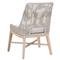 Theodore Coastal Taupe Woven Cushion Grey Teak Outdoor Dining Chair - Set of 2