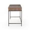 Theodore Industrial Loft 3-Drawer Leather Pull Brown Office Desk