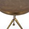 Soledad Industrial Loft Antique Brass Aluminum Tripod Base Outdoor Oval Side Table