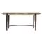 Belinda Modern Classic Travertine Antique Pewter Round Coffee Table