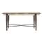Belinda Modern Classic Travertine Antique Pewter Round Coffee Table