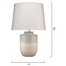 Susan Coastal Beach White Linen Shade Beige Ceramic Table Lamp