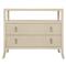 Alice Modern Classic Beige Two Drawer Open Shelf Bachelor Chest