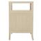 Alice Modern Classic Beige Two Drawer Open Top Shelf Nightstand