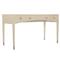 Alice Modern Classic Beige Rectangular Wood Three Drawer Desk