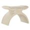 Alice Modern Classic White Upholstered Arch Stool