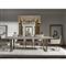 John Modern Classic Ivory Wood Top Bronze Metal Extendable Dining Table - 84-106&quot;W
