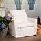 Cisco Home Donato Modern Classic White Linen Slipcovered Arm Chair
