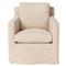 Cisco Home Louis Modern Classic Logan Beige Linen Slipcovered Swivel Arm Chair