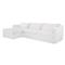 Cisco Home Rebecca Modern White Cotton Slipcovered Sectional Sofa - Left Arm Facing
