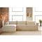 Cisco Home Rebecca Modern White Cotton Slipcovered Sectional Sofa - Left Arm Facing