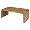 Worlds Away Newbury Modern Classic Light Brown Burl Rectangular Coffee Table