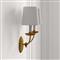 Kendra French Country Antique Gold Leaf 2 Shades Wall Sconce