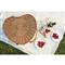 Lauren Modern Classic Brown Willow Cream Heart Picnic Basket with Serveware for 2