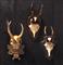 Alsace Hunt Club Reproduction Antler Wall Mount Trophy- Set of 3