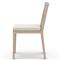 Cheryl Modern Beige Cushion Woven Natural Teak Wood Outdoor Dining Side Chair