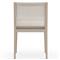 Cheryl Modern Beige Cushion Woven Natural Teak Wood Outdoor Dining Side Chair