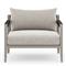 Cheryl Modern Light Grey Cushion Teak Wood Outdoor Arm Chair