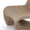 Ivanna Coastal Beach Beige Woven Wicker Outdoor Lounge Chair