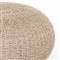 Airah Coastal Beach Round White Wash Woven Wicker Outdoor Coffee Table