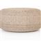 Airah Coastal Beach Round White Wash Woven Wicker Outdoor Coffee Table