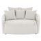 Louisa Modern Classic Off White Performance Round Sofa - 62&quot;W