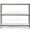 Kian Modern Classic White Marble Top Grey Metal Console Table