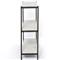 Kian Modern Classic White Marble Top Grey Metal Console Table