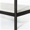 Kian Modern Classic White Marble Top Grey Metal Console Table